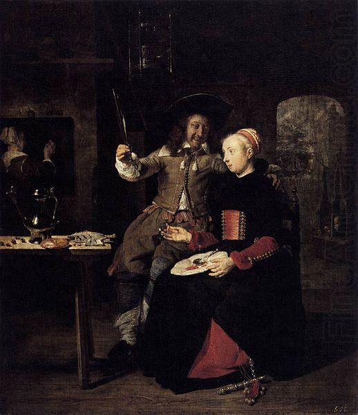 Gabriel Metsu Portrait of the Artist with His Wife Isabella de Wolff in a Tavern china oil painting image